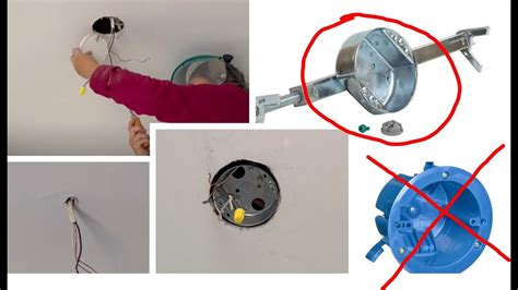 electrician installed 1 2 inch junction box for ceiling light|light fixture with junction box.